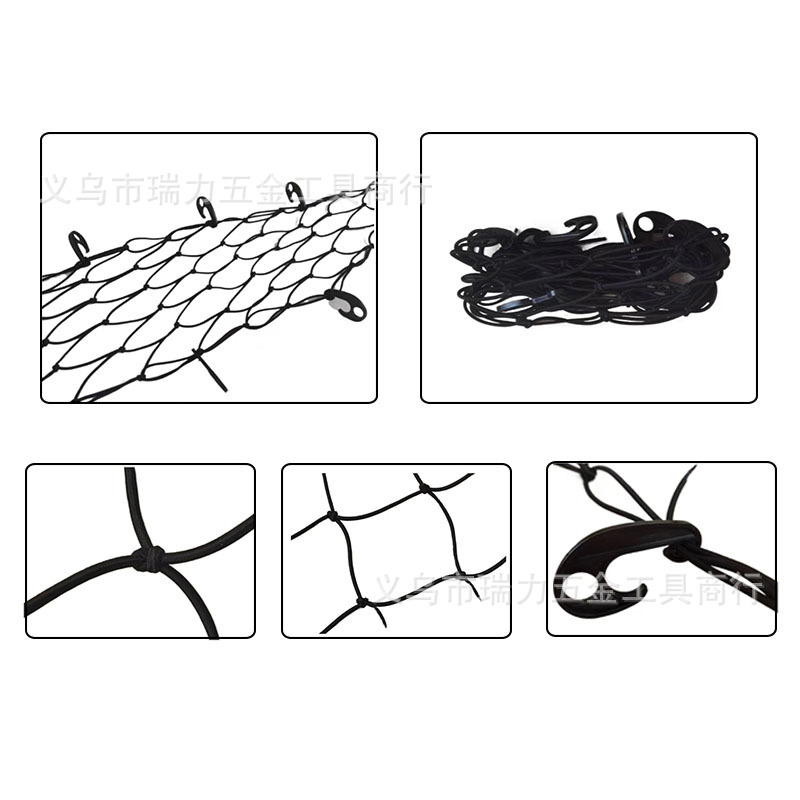 Roof Luggage Net Cargo Elastic Net Manufacturer Wholesale Car Trunk Net Cover Item Fixed Anti-Fall Transportation