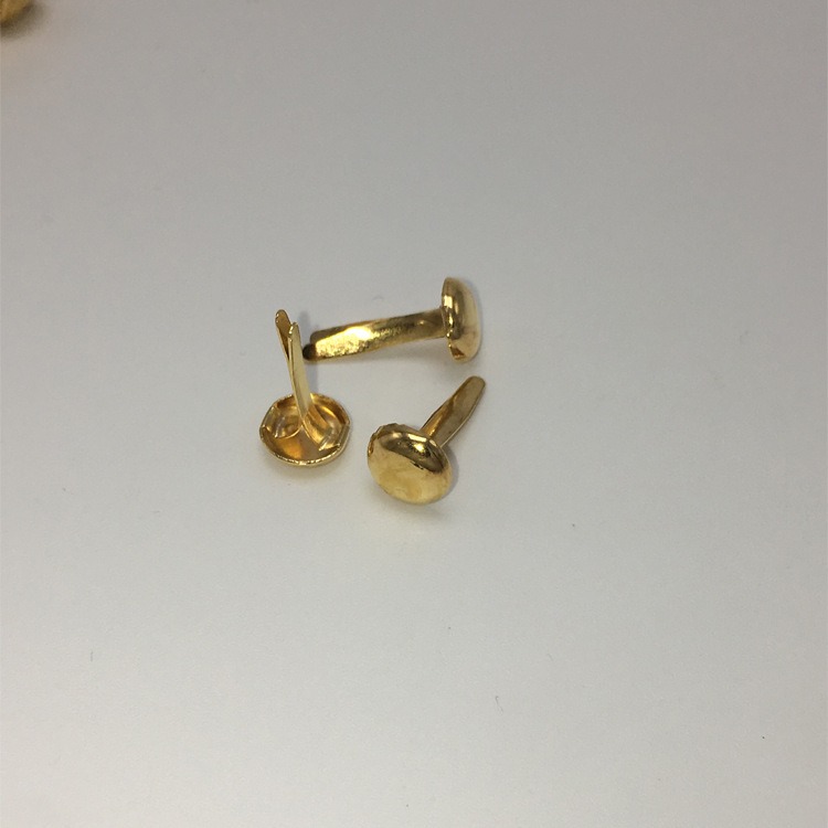 Spot 5mm 4.5mm 8mm round two-legged nails solid color two-legged nails color electroplating paint two-legged nails