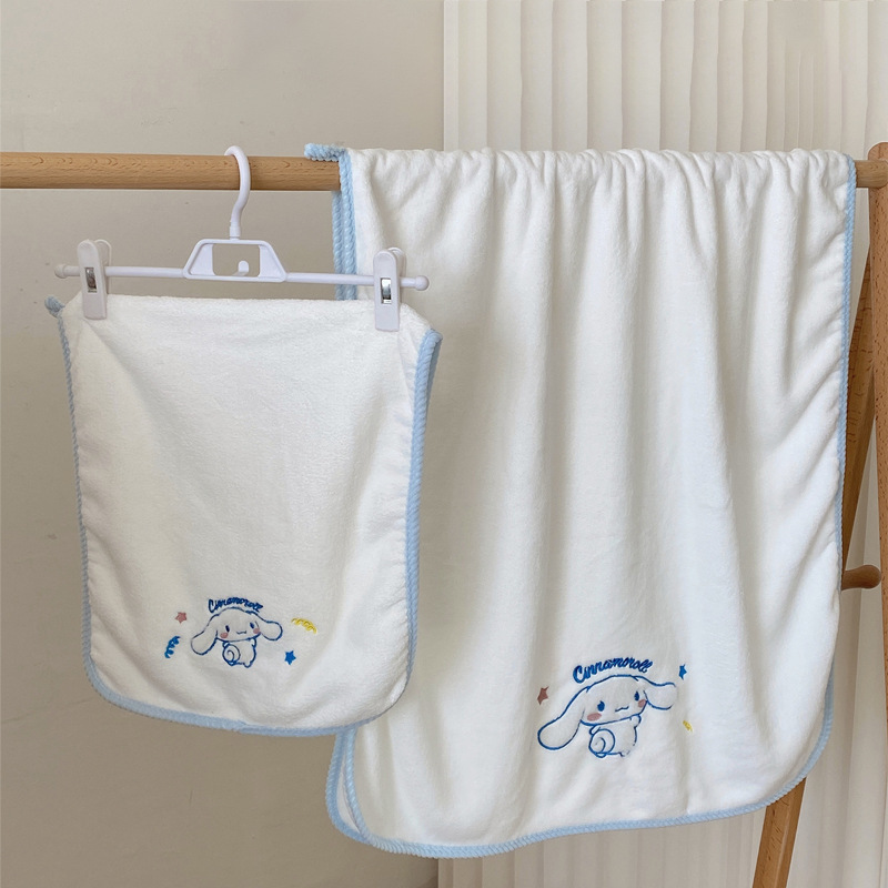 Cartoon Towel Cute Cinnamon Dog Bath Towel Set Manufacturer Wholesale Soft Thickened Absorbent Hair Drying Cap Bath Towel Style