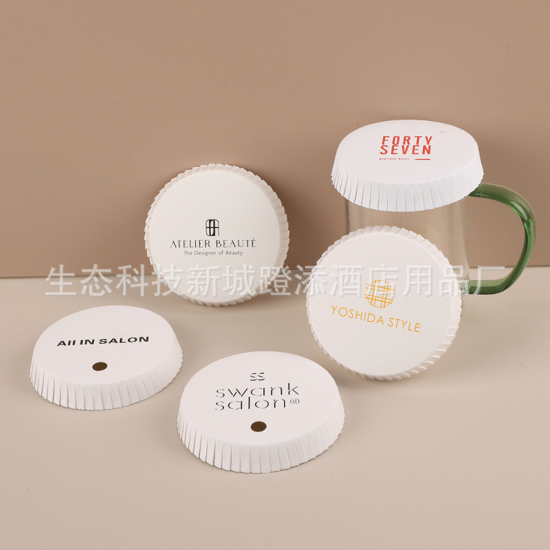 Рекламная крышка для стакана, абсорбирующая бумажная крышка, одноразовая печатная крышка для стакана