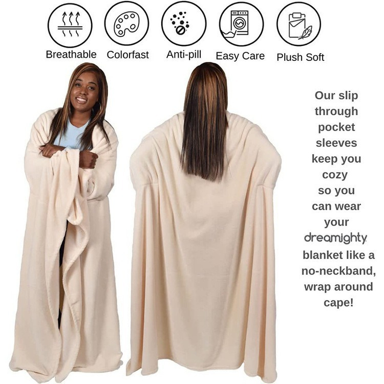 Women's Comfortable Wearable Blanket, Wearable Blanket Christmas Gift, Women's Birthday Gift, Comfortable Sleeve Soft Blanket