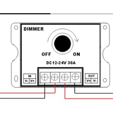 30A led light with dimmer 12V high power dimmer knob switch light bar light with monochrome control shell