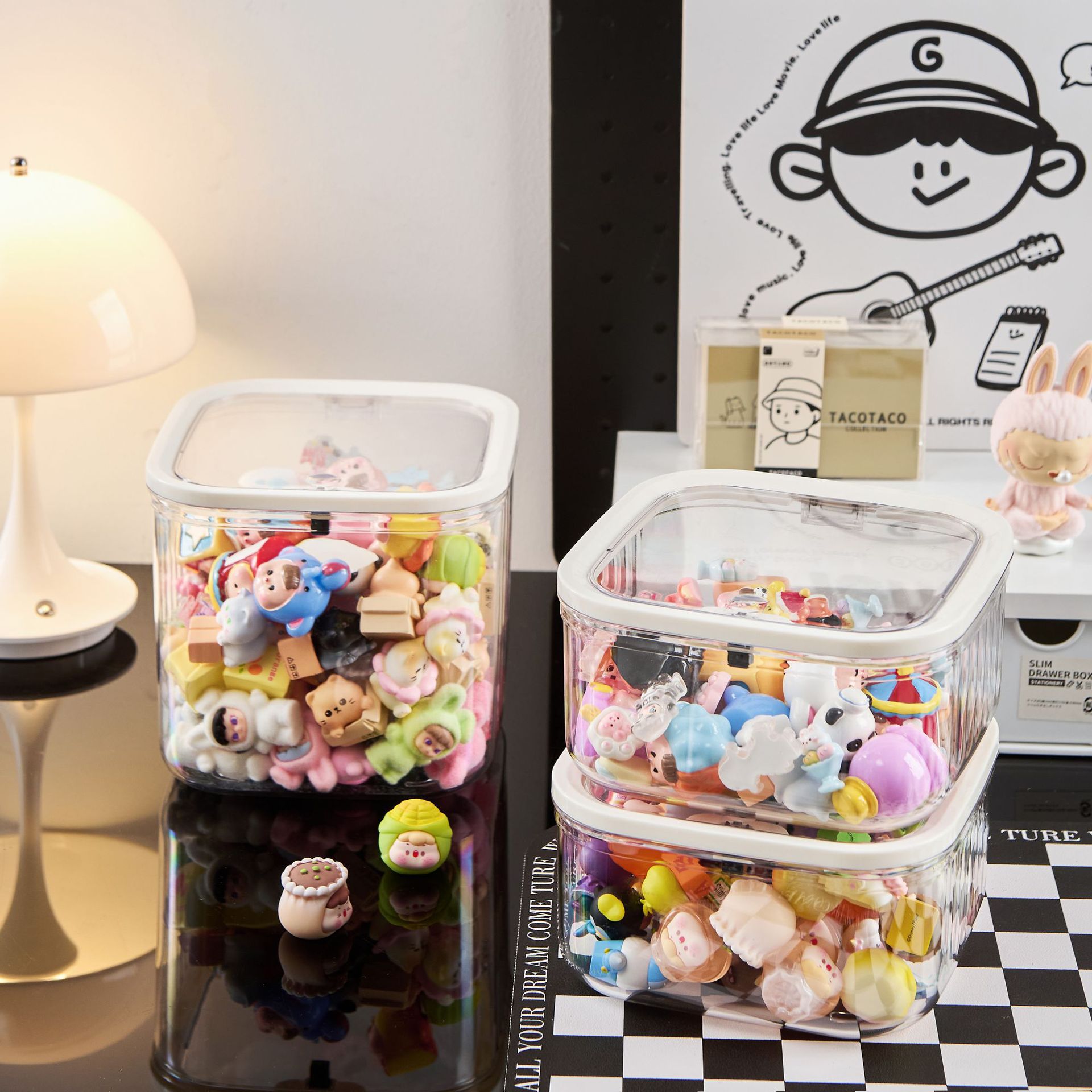 Настольная коробка для хранения капсул с крышкой, пылезащитная коробка для чая и кофе, органайзер для чайных пакетиков