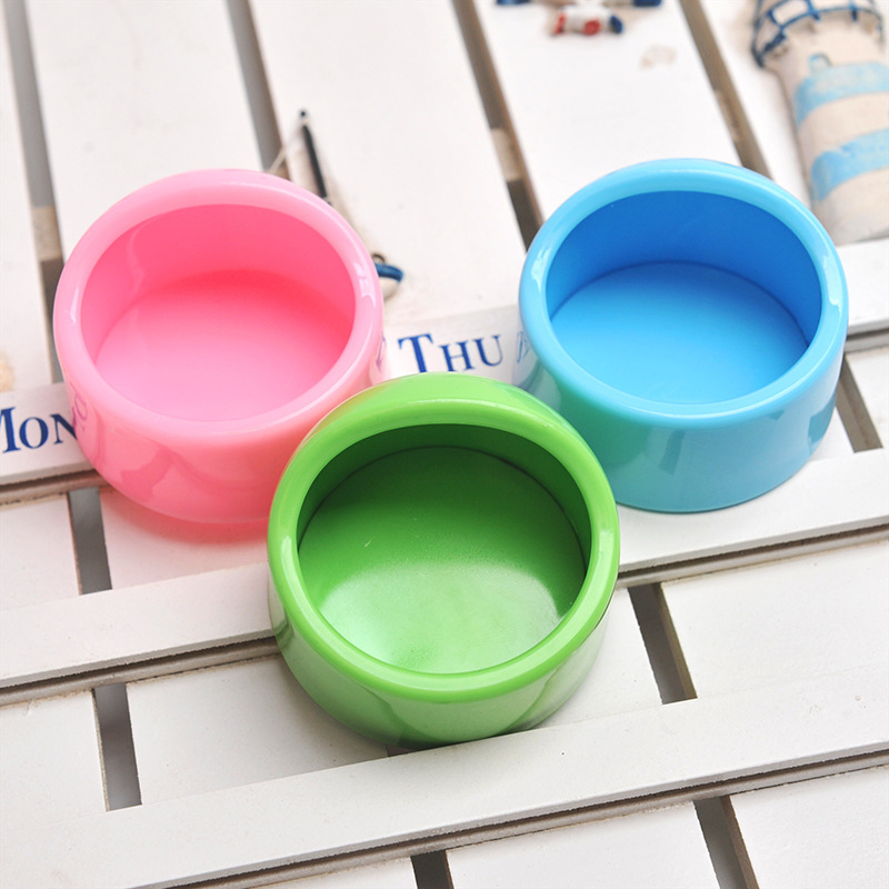Hamster Food Bowl, Bird Feeding Bowl, Thickeneded Abs Imitation Ceramic Food Bowl, Anti-Planing Small Pet Food Box Bowl, Pet Supplies