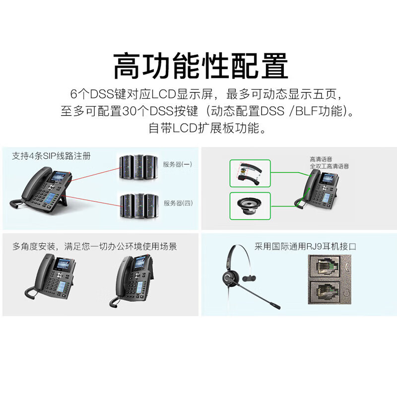 Fanvil Azimuth X4 Smart Dss Button Corresponding Display Screen Enterprise Network Phone Ip Phone Sip Desk