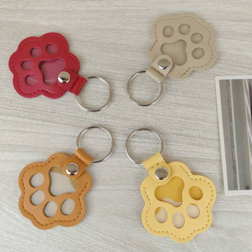 Готовый креативный брелок с отпечатком лап для собак и кошек, прозрачный, может держать фотографии