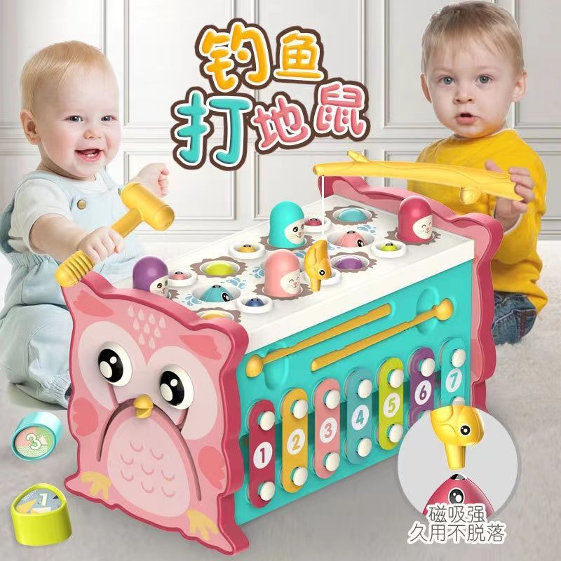 Образовательная игра для детей Утиная рыбалка Ударь крота Многофункциональная интерактивная игрушка
