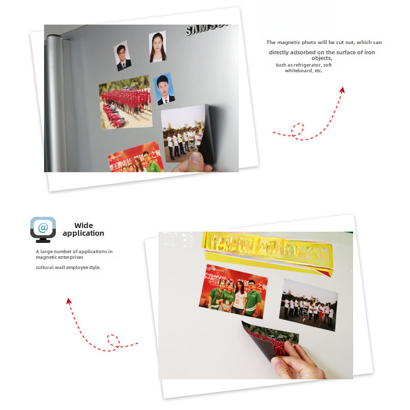 Oak magnetic 567-inch A4A3 water-based color ink printing photo paper DIY refrigerator sticker magnetic highlight photo paper