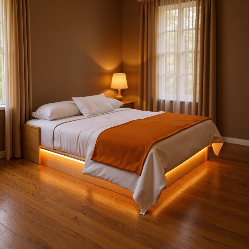 Hotel Furniture Standard Room Bed Set, Guesthouse Single Room Bed Frame, Modern Minimalist Hotel Room-Specific Double Bed