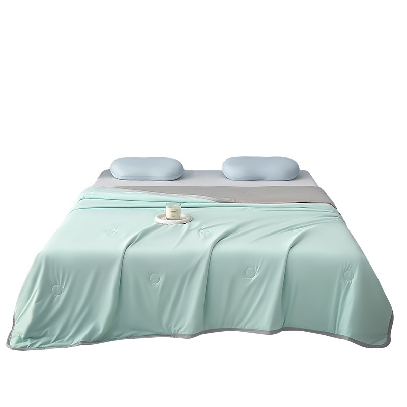 Class A Summer Cool Quilt Summer Solid Color Air-conditioning Quilt Ice Cream Mica Cool Silk Machine Washable Summer Quilt Ice Silk Thin Quilt