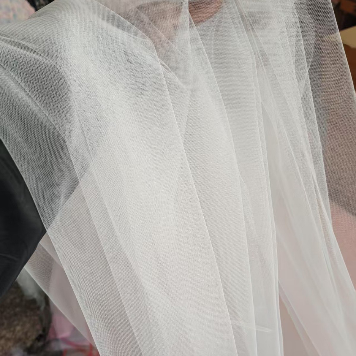White Wedding Mesh Fairy Mist Gauze Ceiling Layout Organza Chair Back Gauze Stair Decoration Mesh Atmosphere Color Gauze