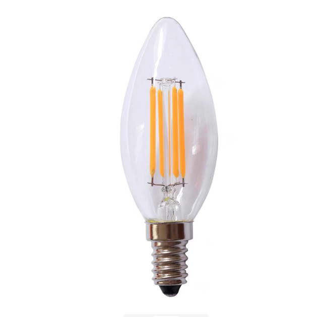 Led Candle Bulb E14 Small Screw Edison Tip Bubble Tail Warm Yellow Neutral White Light Energy-Saving Crystal Lamp Bulb