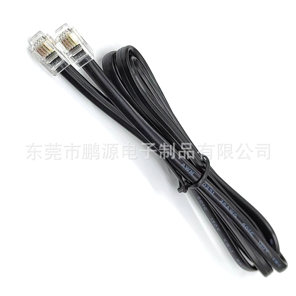 Telephone Line 20251 Flat RJ9/RJ10 Telephone Line 4P4C Telephone Line Tinned Telephone Line