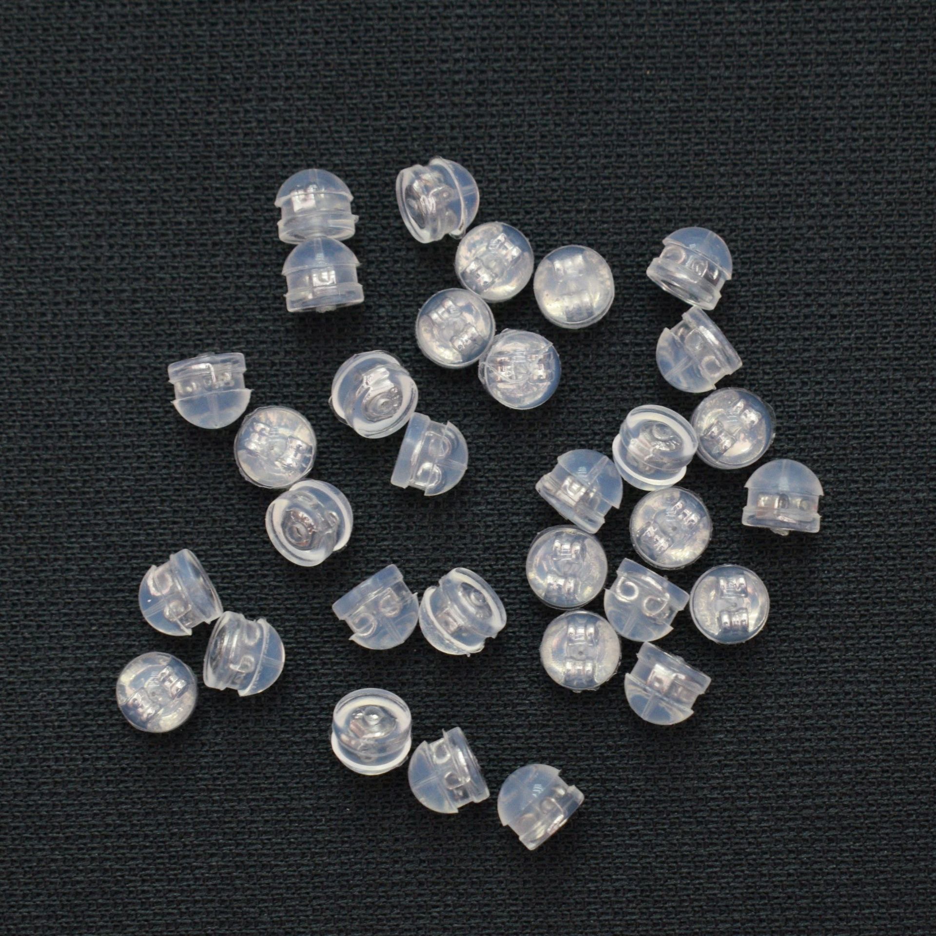 18K Gold Silicone Earplugs Au750 Transparent Plastic Half-Circle Ear Plugs Anti-Slip Ear Buckles Ear Caps Ear Studs Special Accessories