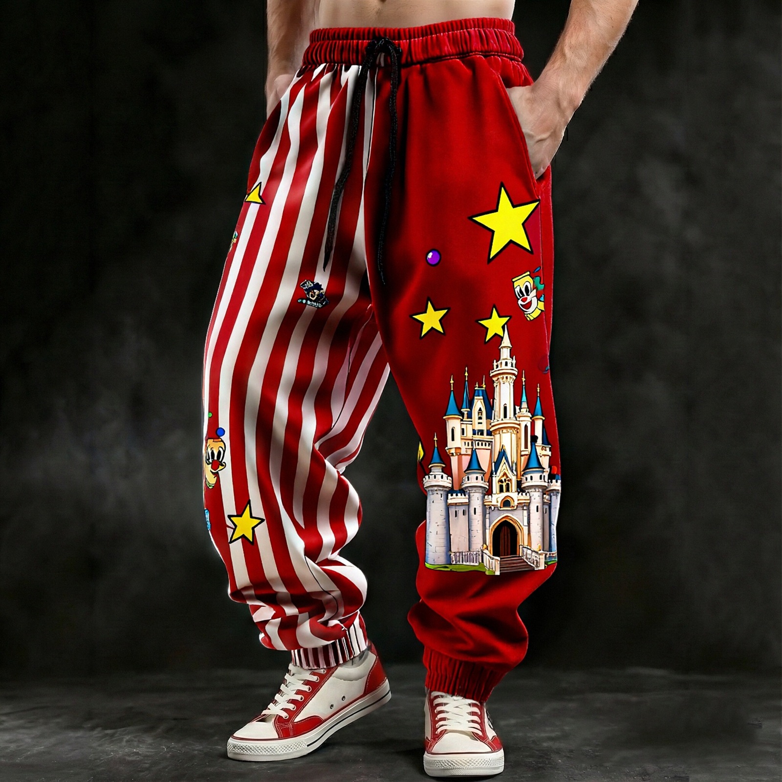 Cross-Border 3D Printed Men's Sweatpants American Loose Sports Leggings Hip-Hop Street Dance Pants Export Men's Clothing