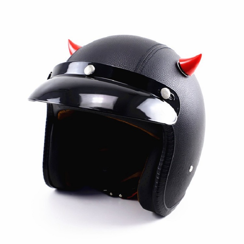Motorcycle Helmet Decoration Demon Calf Horn Helmet Decoration Sucker Calf Horn Decoration Sticker DIY Helmet Horn