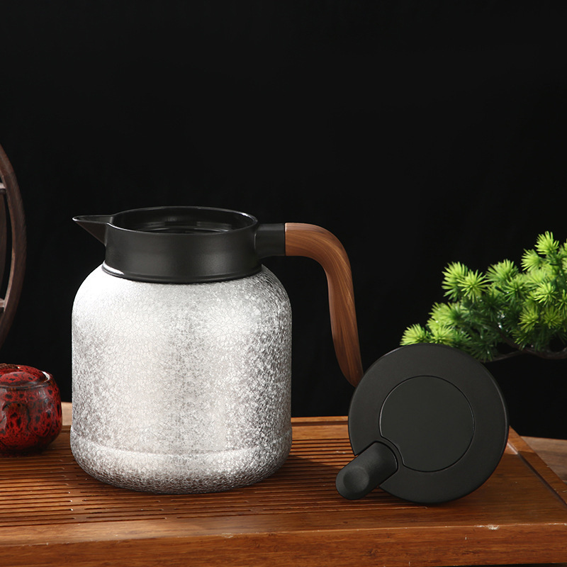 Titanium-Coated 304 Tea Kettle with Intelligent Temperature Control, Tea-Water Separation, Gift Kettle, Tangerine Peel White Insulated Tea Kettle