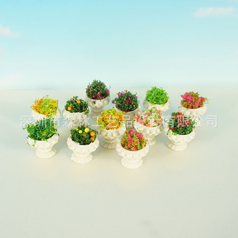 Аксессуары для кукольного домика, миниатюрная модель растения, искусственные маленькие горшечные украшения, модель горшечного растения B