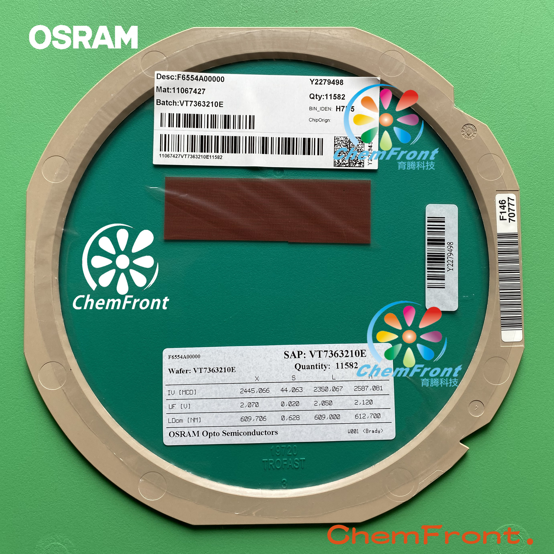 Electronic Device Light Source Orange-Red Light 610Nm Chip Osram Orange-Red Chip Smart Device Orange-Red Chip