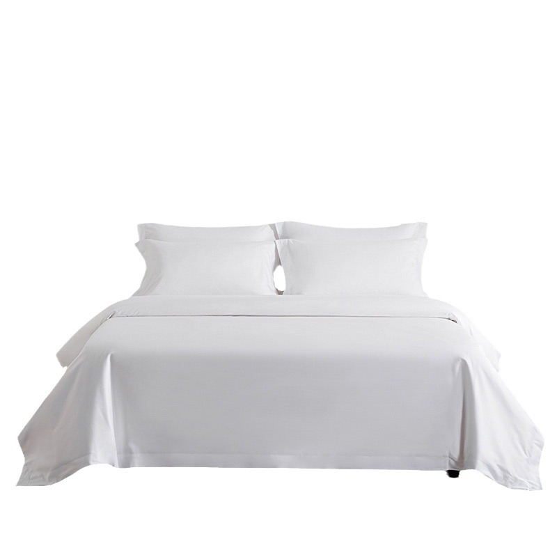 Single Hotel Bed Sheet, Duvet Cover, Linen Four-Piece Set, Guesthouse Pure Cotton 60/80/120 Thread Count Bed Four-Piece Set