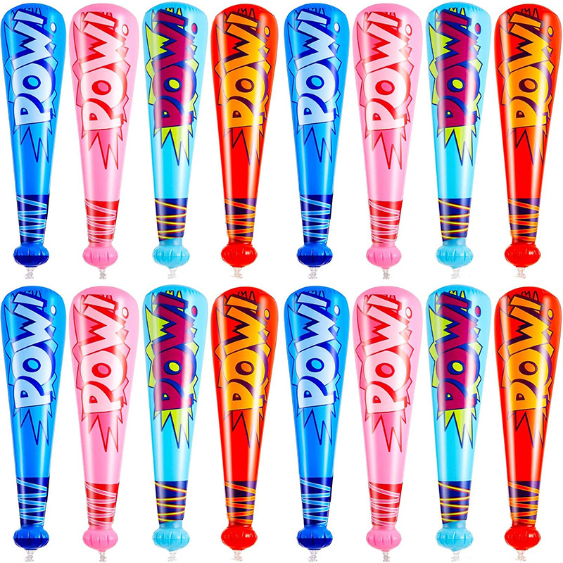 16 inch inflatable baseball bat European and American cross-border toys wholesale children inflatable baseball bat party POW refueling stick