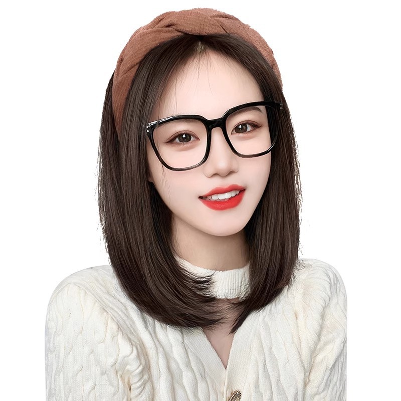 Headband Wig One-in-One Women's Overhead Repair Block for Additional Volume Artifact Naturally Covering White Hair Repair Hair Band Half-head Cover