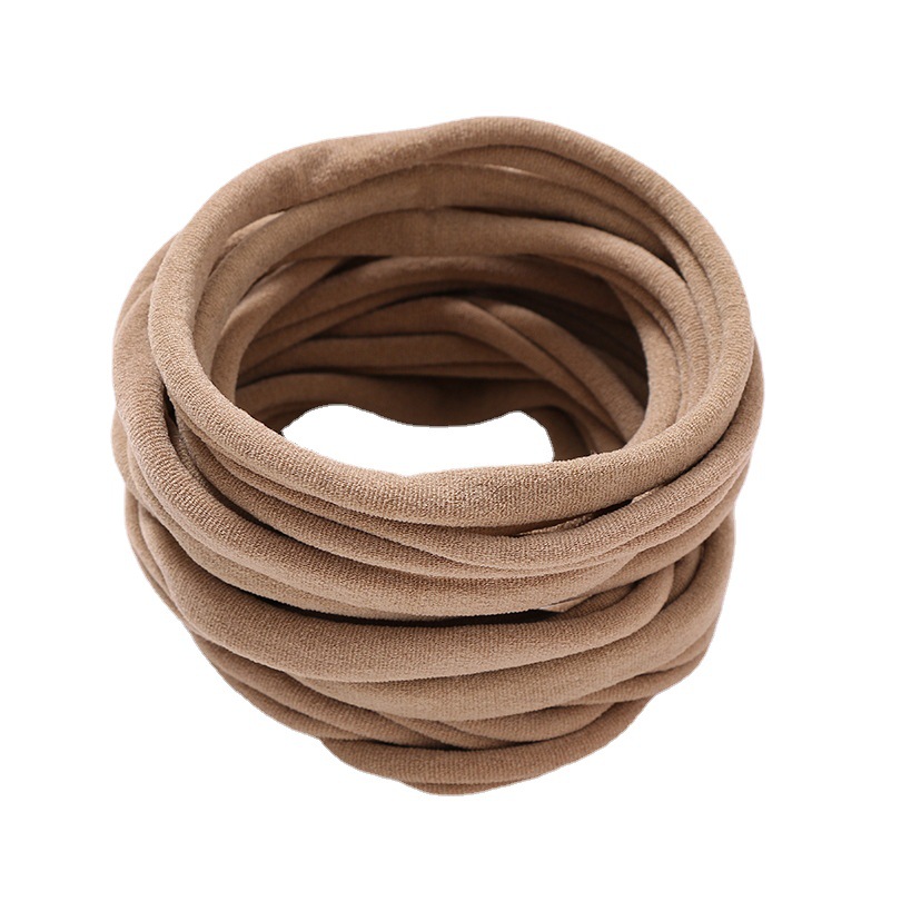 Cross-Border European and American Kidsren's Hair Band Ins Seamless Baby Hair Accessories Soft Nylon Elastic Hair Rope Baby Headband Accessories