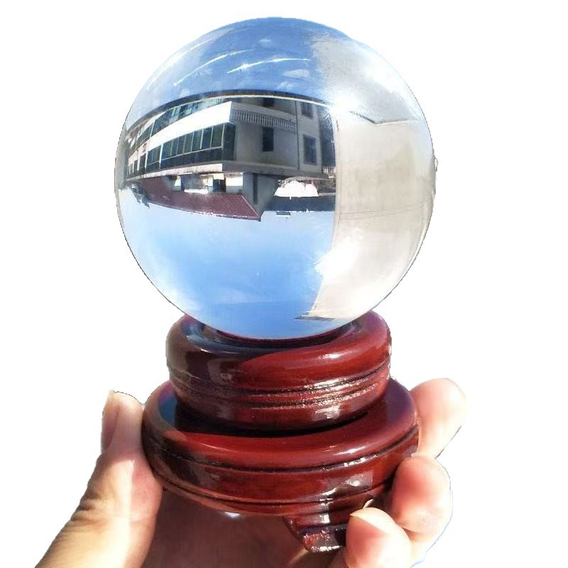 Transparent Crystal Ball Feng Shui Ball Crystal Glossy Ball Desktop Ornaments Photography Props Home Decoration Crystal Crafts