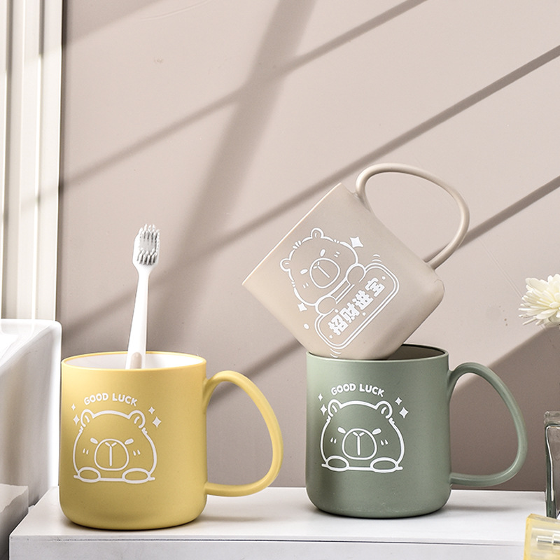 Guanghua Bear Cup Creative Capibara Round Bottom Cup Home Large Capacity Mouthwash Cup Dormitory Cute Toothbrush Cup