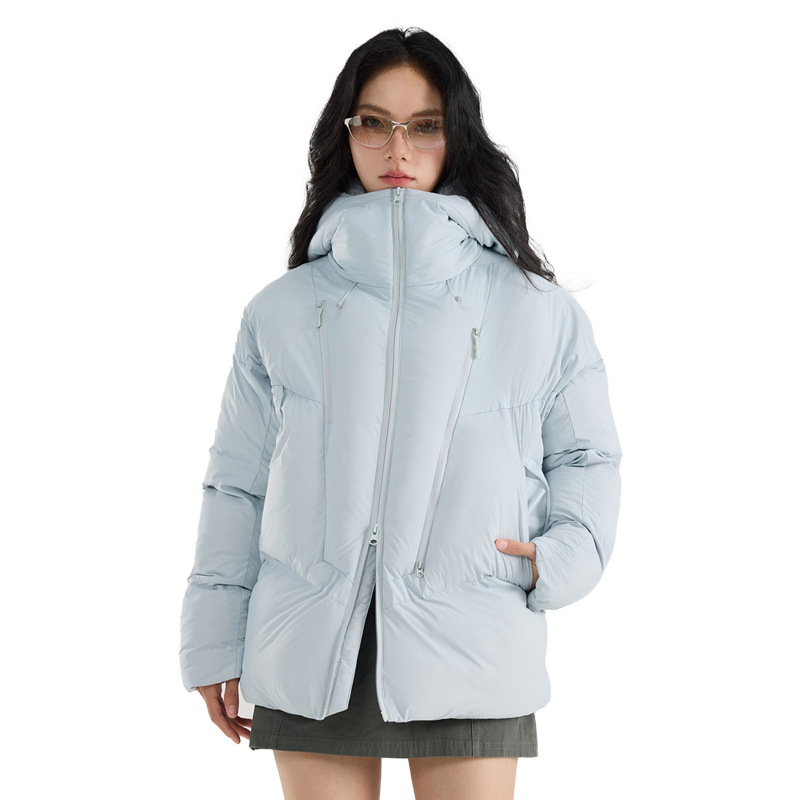 Huipeng 5000Gt Padded Jacket for Women, Outdoor Windproof, Waterproof, Warm Cotton Coat with Hood, Cold-Resistant Cotton Jacket