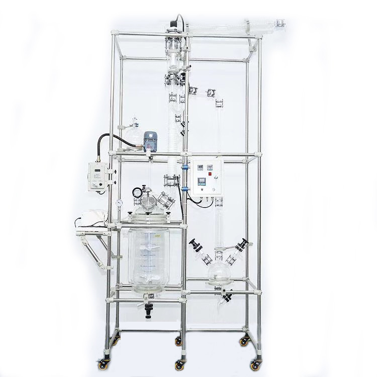 Double-Layer Glass Reactor, High and Low Temperature Vacuum Distillation Reactor, Chemical Stirring and Mixing Dissolving Reactor, Stainless Steel