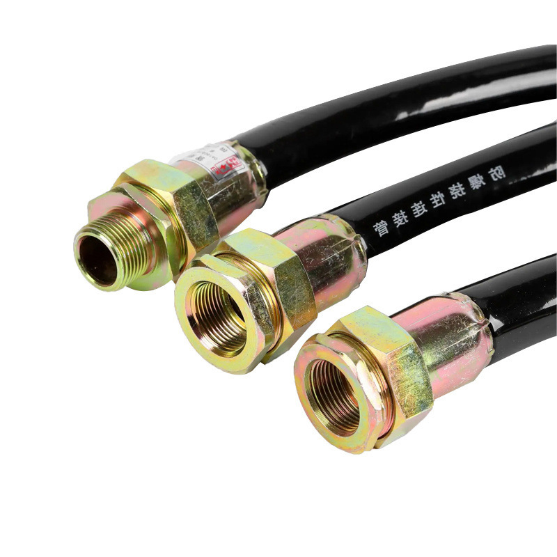 Customized Bng Explosion-Proof Flexible Pipe Connecting Pipe Dn15*300Mm Rubber Explosion-Proof Flexible Metal Hose