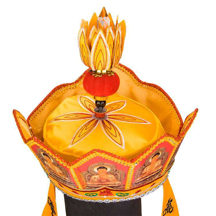 Monk Costume Tang Monk Hat Vairocana Hat Master Hat Surface Performance Washable Foldable Film Five Buddha Hat