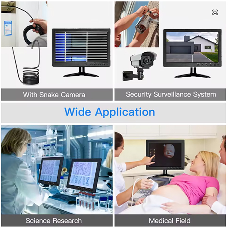 10.1inch Ips Industrial Display Touch Capacitive Monitor with Av/Vga/Hdmi Industrial Computer Screen