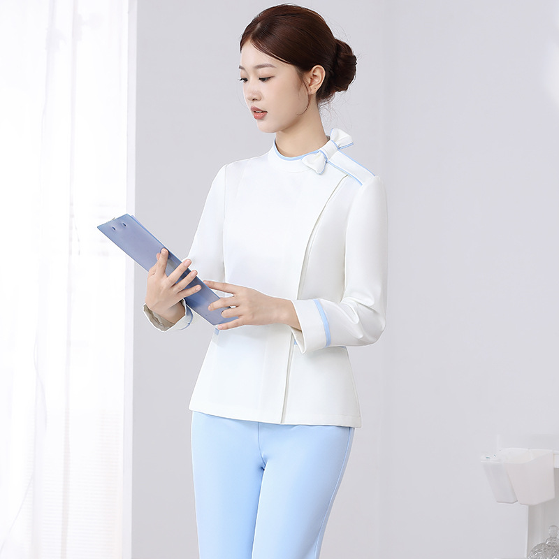 High-End Medical Beauty Nurse Uniform Split Suit for Women in Autumn and Winter Hospital Oral and Dental Front Desk Reception Care Work Clothes