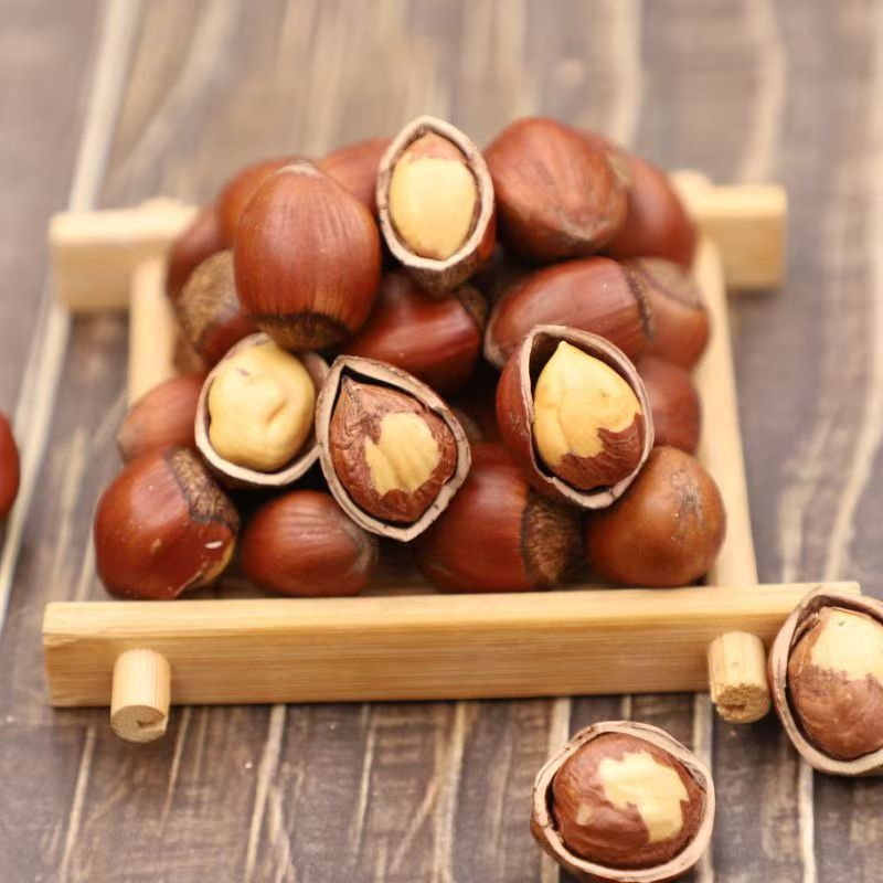 Northeast Wild Large Hazelnuts with Thin Skin and Easy to Peel, Original Fried Nuts, the King of Ironing, Healthy High-Protein Snacks