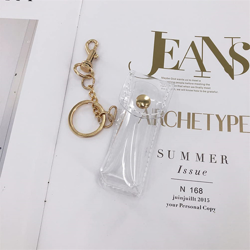 Hot-Selling Pvc Lipstick Case Fashion Transparent Lipstick Storage Bag Versatile Bag Accessory Keychain Pendant