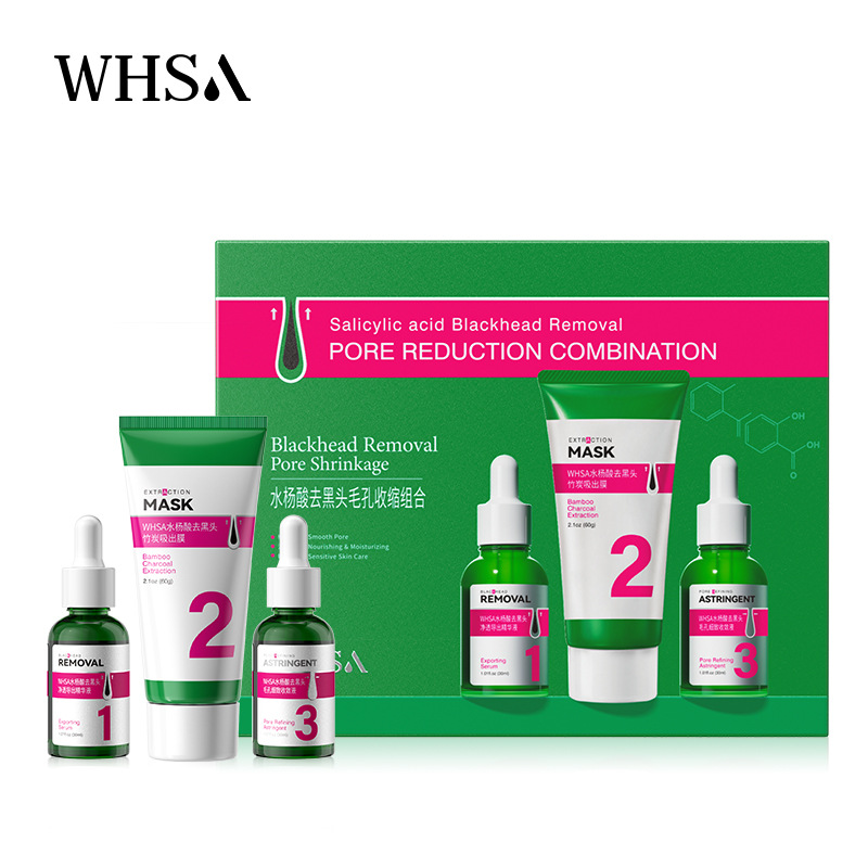 Whsa salicylic acid pore shrinkage combination suit deep cleaning mild factory in stock wholesale generation hair
