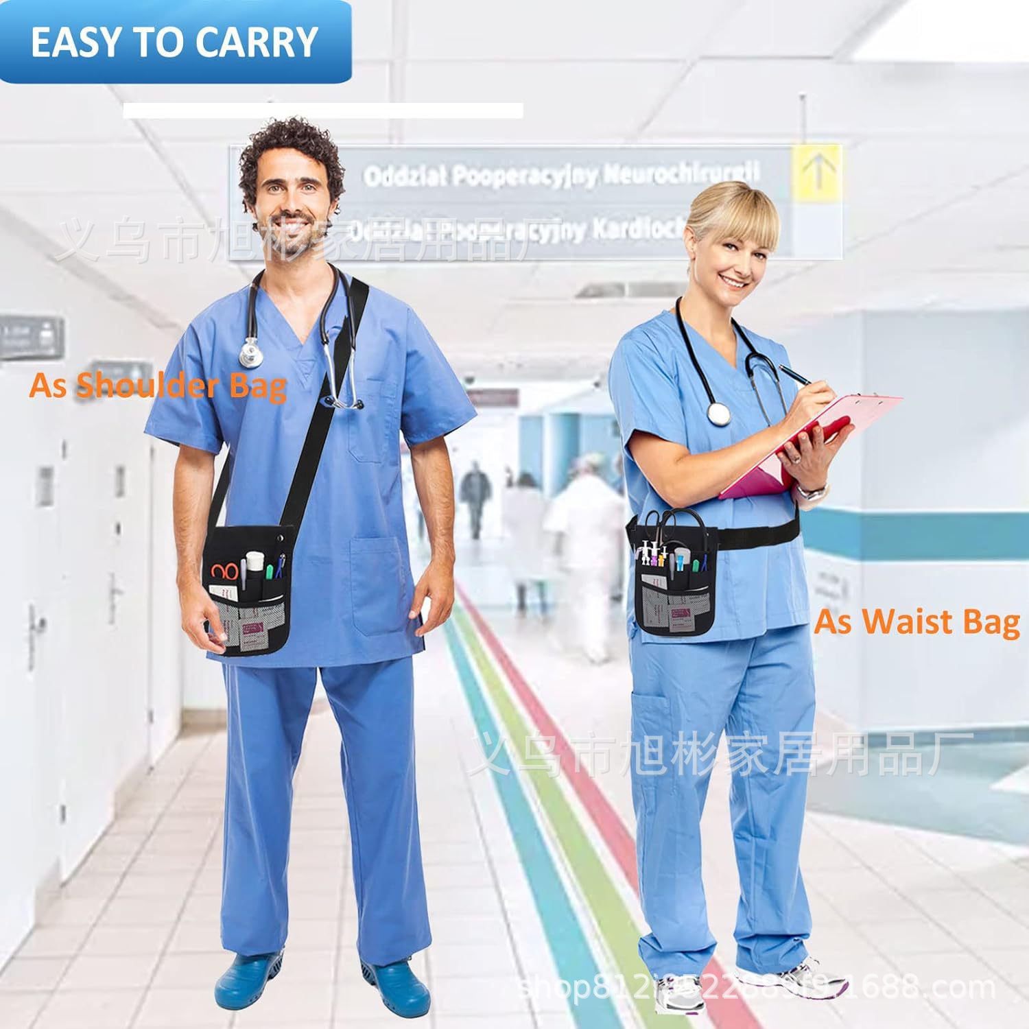 Nurse Toolkit Multifunctional Emergency Bag Portable Medical Supplies Storage Bag Cross-border Hot Harvests Nurse Waist Bag
