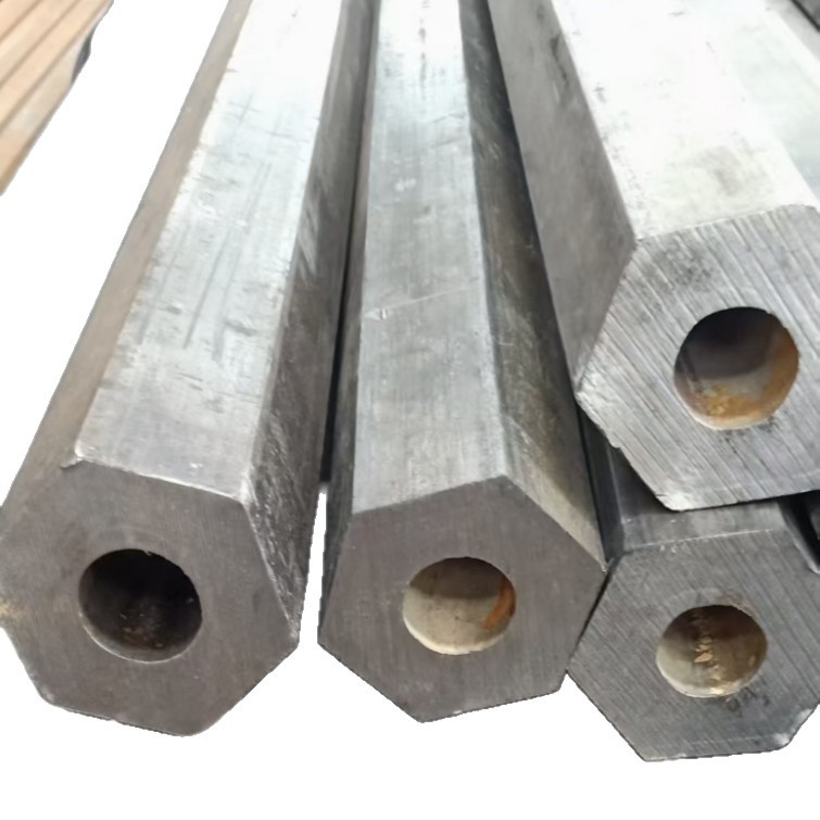 The Manufacturer Specializes in Producing Various Specifications of Hexagonal Steel Pipes, External Hexagonal Internal Round Shaped Special-Shaped Steel Pipes Q235B Cold-Drawn Hollow Special-Shaped Pipes