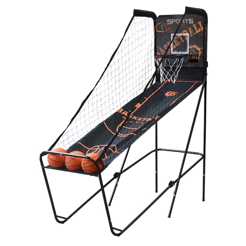 Hot new indoor single basketball stand competition leisure shooting machine folding single electronic scoring shooting machine