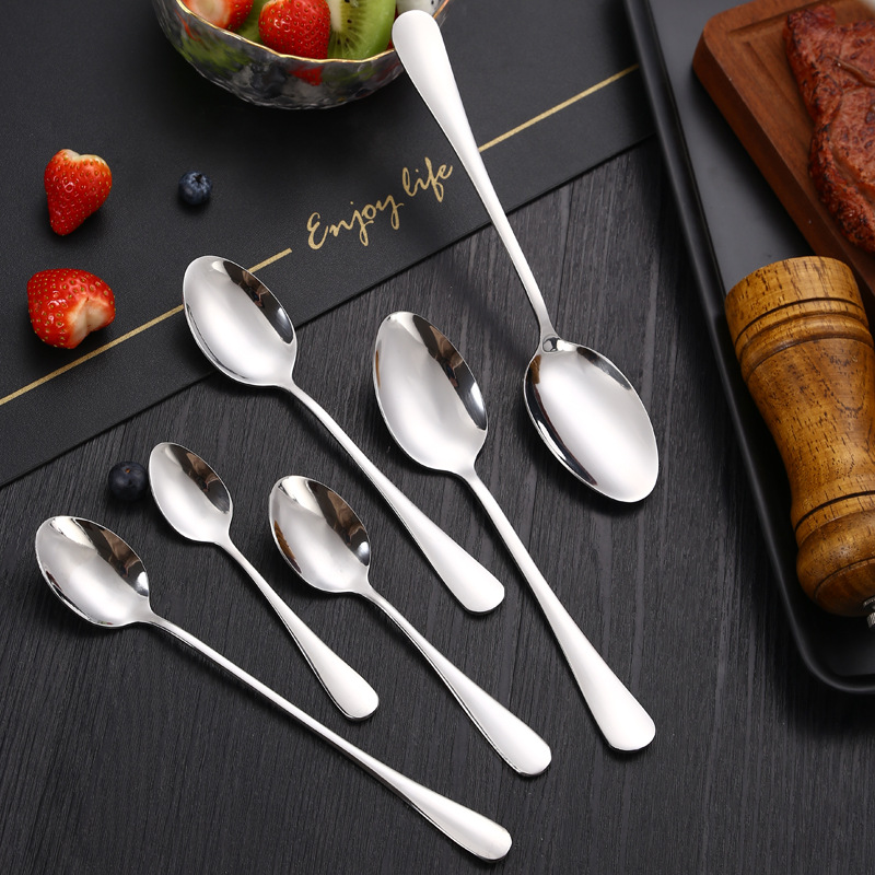 Cross-Border 1010 Stainless Steel Tableware Western Steak Knife, Fork and Spoon Set Hotel High-End Dessert Coffee Spoon and Fork