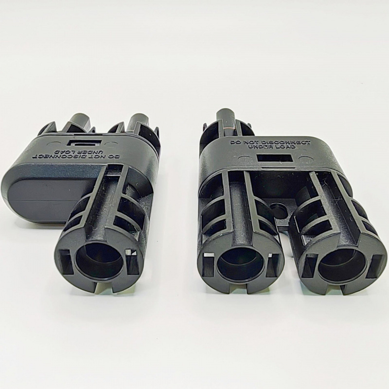Mc4T Type Three-Way Connector Mc4 Solar Connector Two-In-One Adapter
