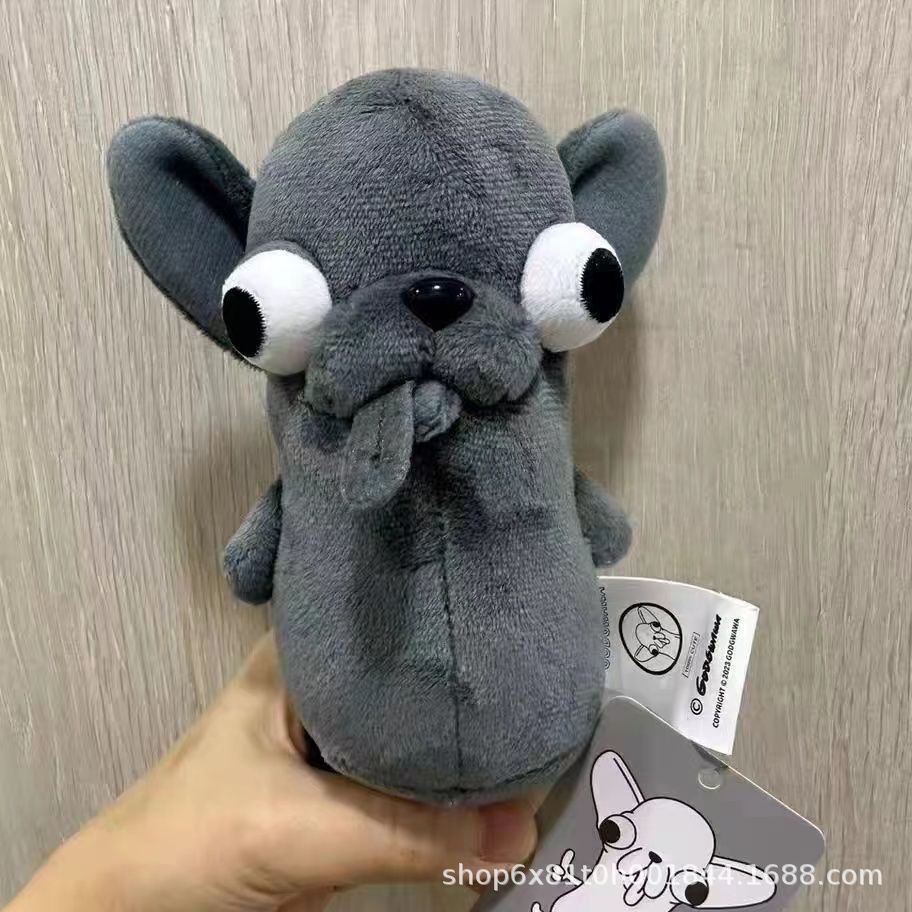 Cross-Border Popular Cute Chihuahua Puppy Doll Pendant Black and White Funny Creative Dog Doll Gift