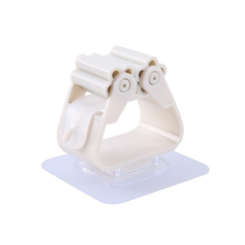 Mop Holder No-Drill Mop Clip Mop Hook Bathroom Rack Magic Strong Wall-Mounted Storage Heavy-Duty Kitchen