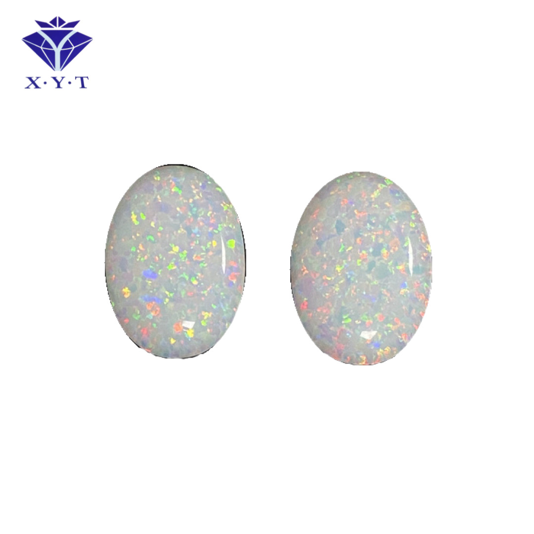 Оппер синтетический опал плоское дно полукруглый овальный искусственный опал необработанный камень