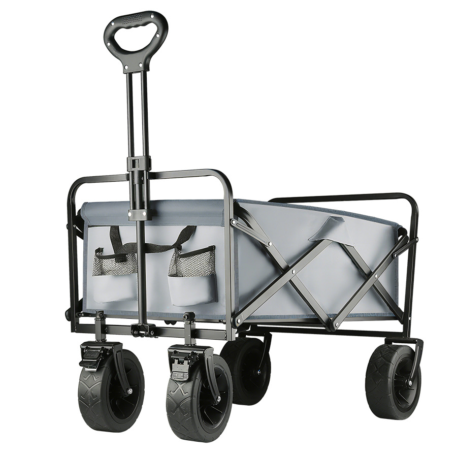 Heavy-Duty Camping Cart, Extra-Large Outdoor Folding Trolley, Portable Picnic Camping Cart, Cross-Border