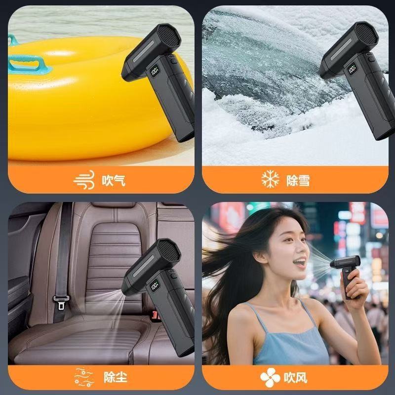 Cross-Border New Model X8 Violent Fan High-Speed Fan Snow Vehicle-Mounted Dust Blower Portable Turbine Wireless Hair Dryer
