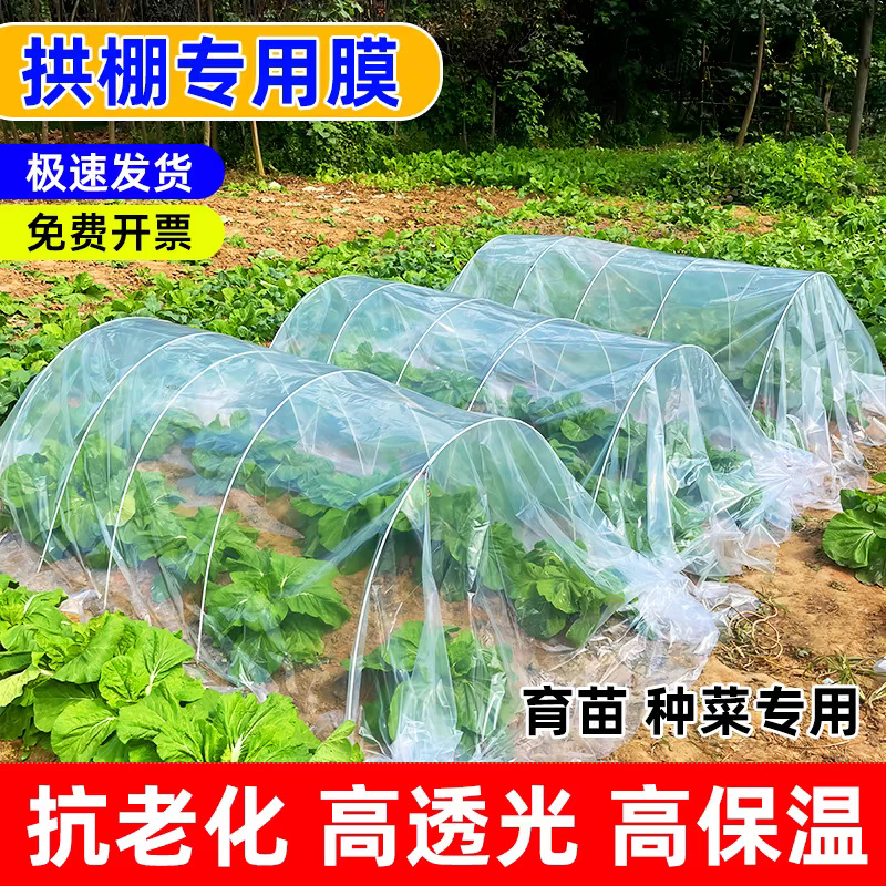 Vegetable Small Arch Shed Film Agricultural Plastic Film Insulation Cold-proof Anti-freeze Transparent Plastic Cloth Plastic Film Covering Waterproof