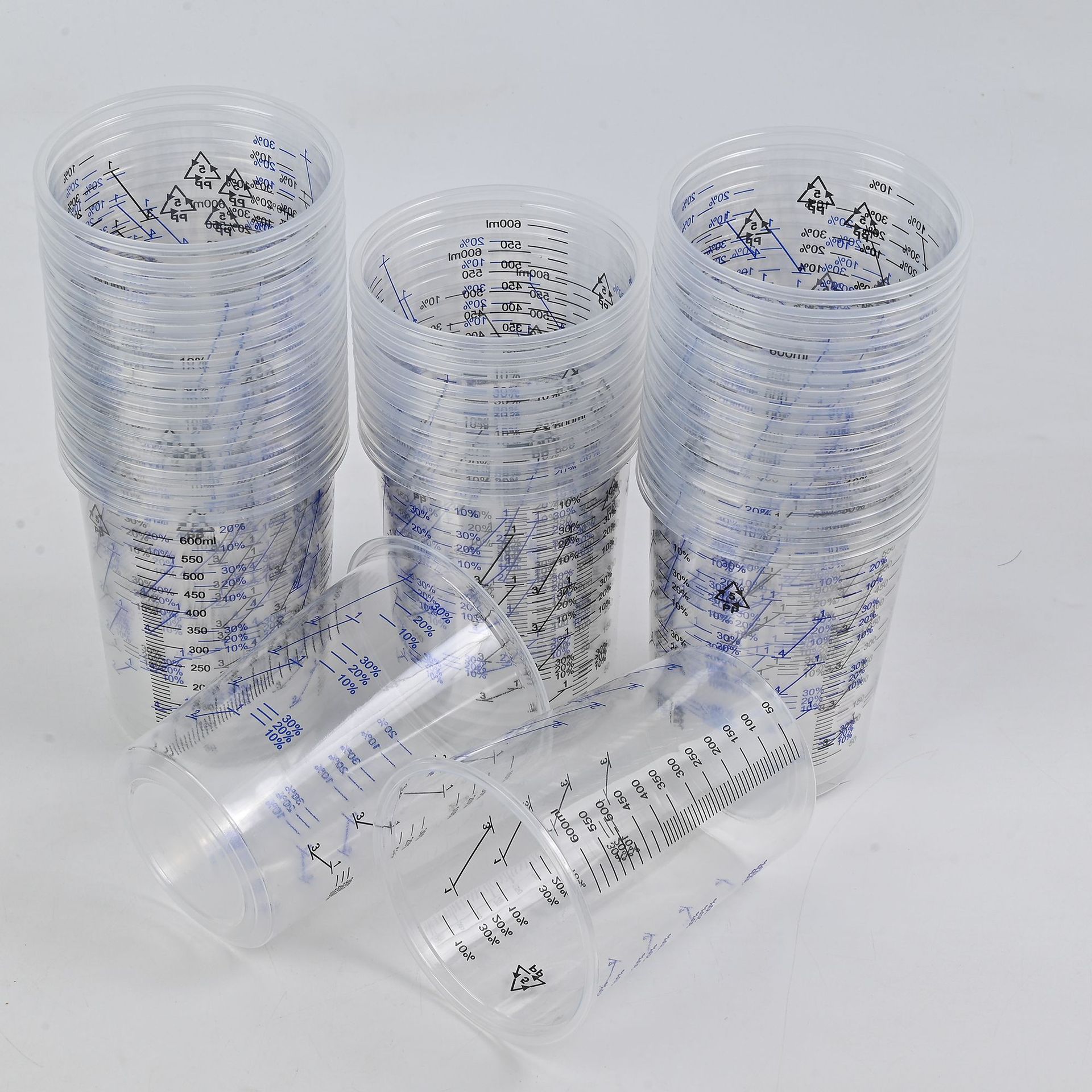 Pps Paint Mixing Cup Measuring Cup Transparent Plastic Paint Mixing Cup Disposable Transparent Formula Paint Mixing Cup Pp Paint with Scale